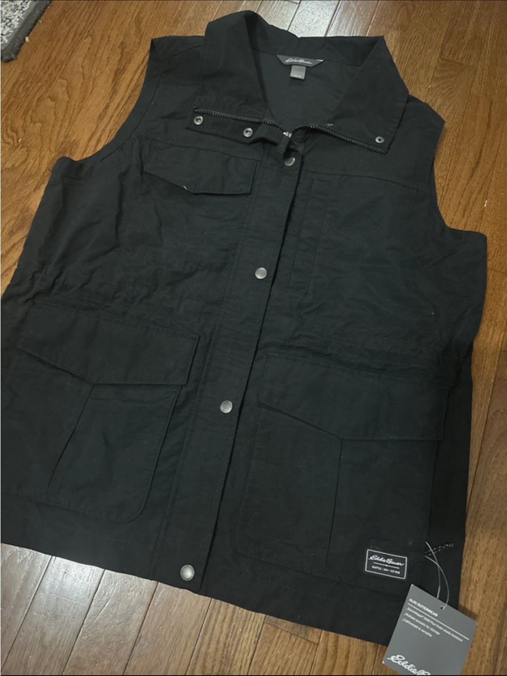 NWT Eddie Bauer Women's Alki Utility Vest - Black, Size Large